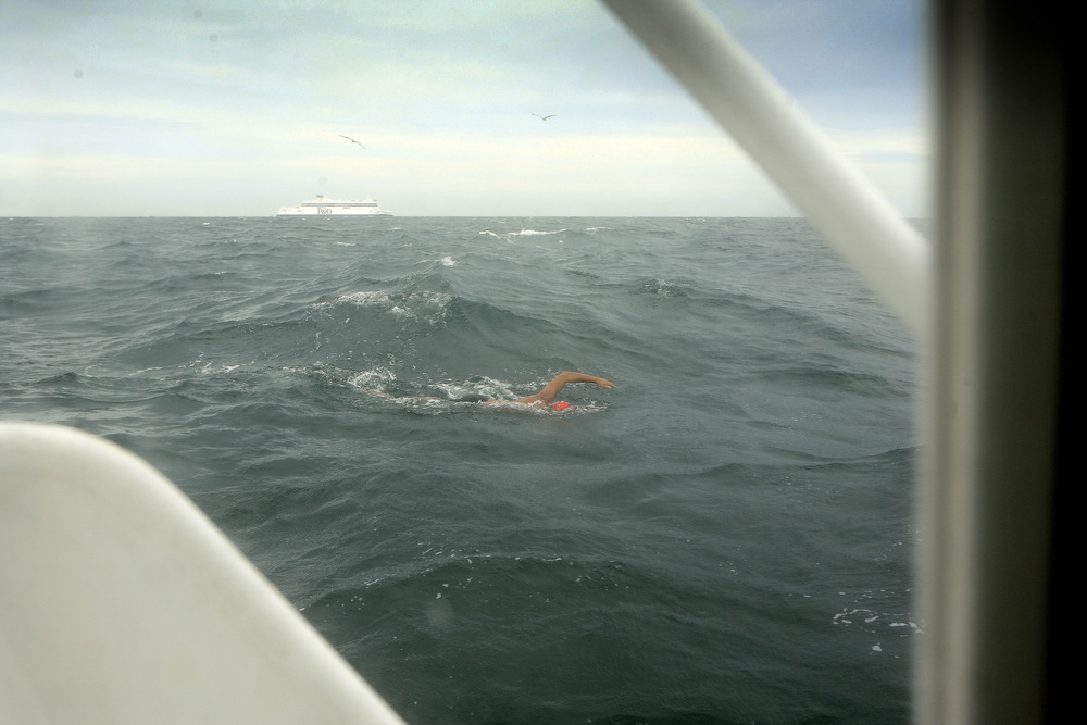 Doug McConnell swimming the English Channell