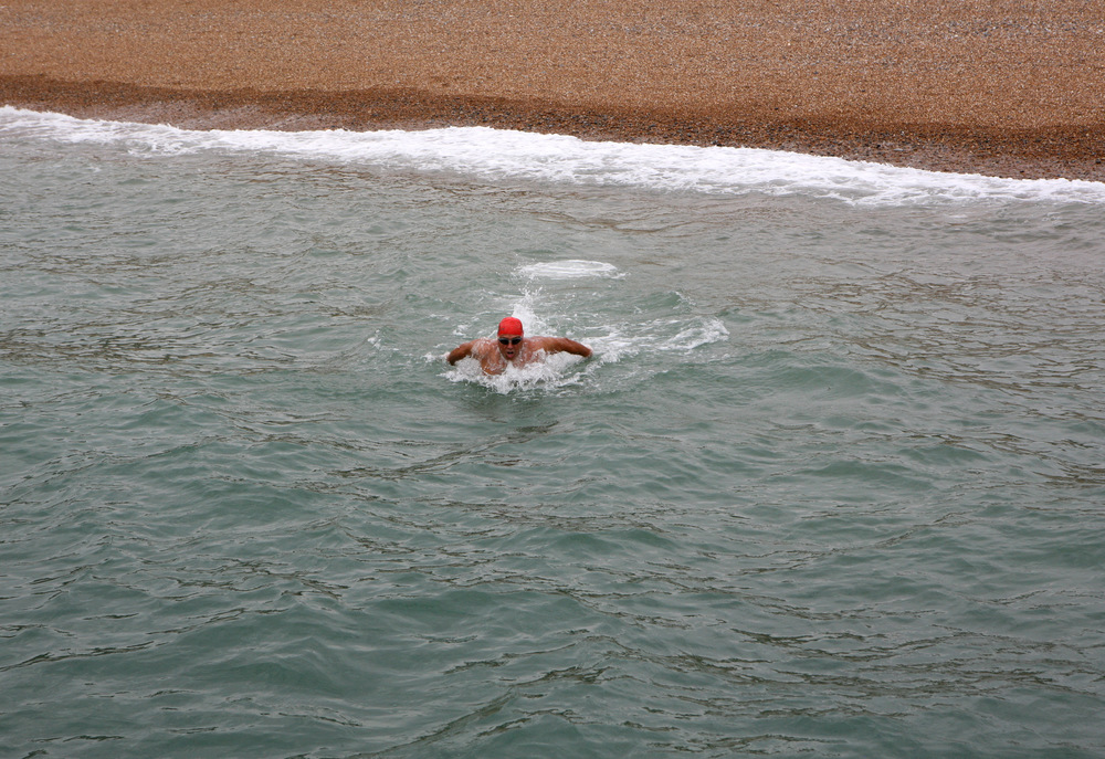 Starting the Channel Swim in Dover